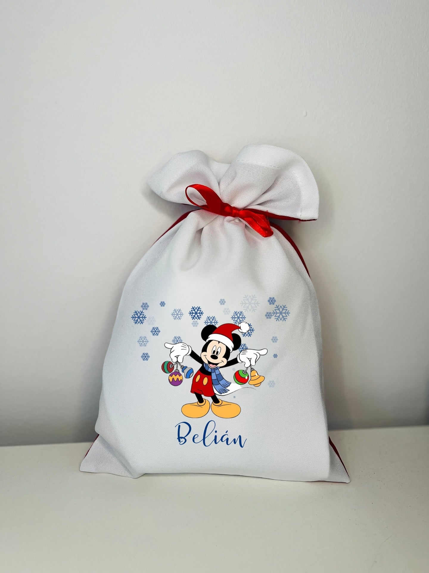Egyedi névre szóló Mikulás zsák