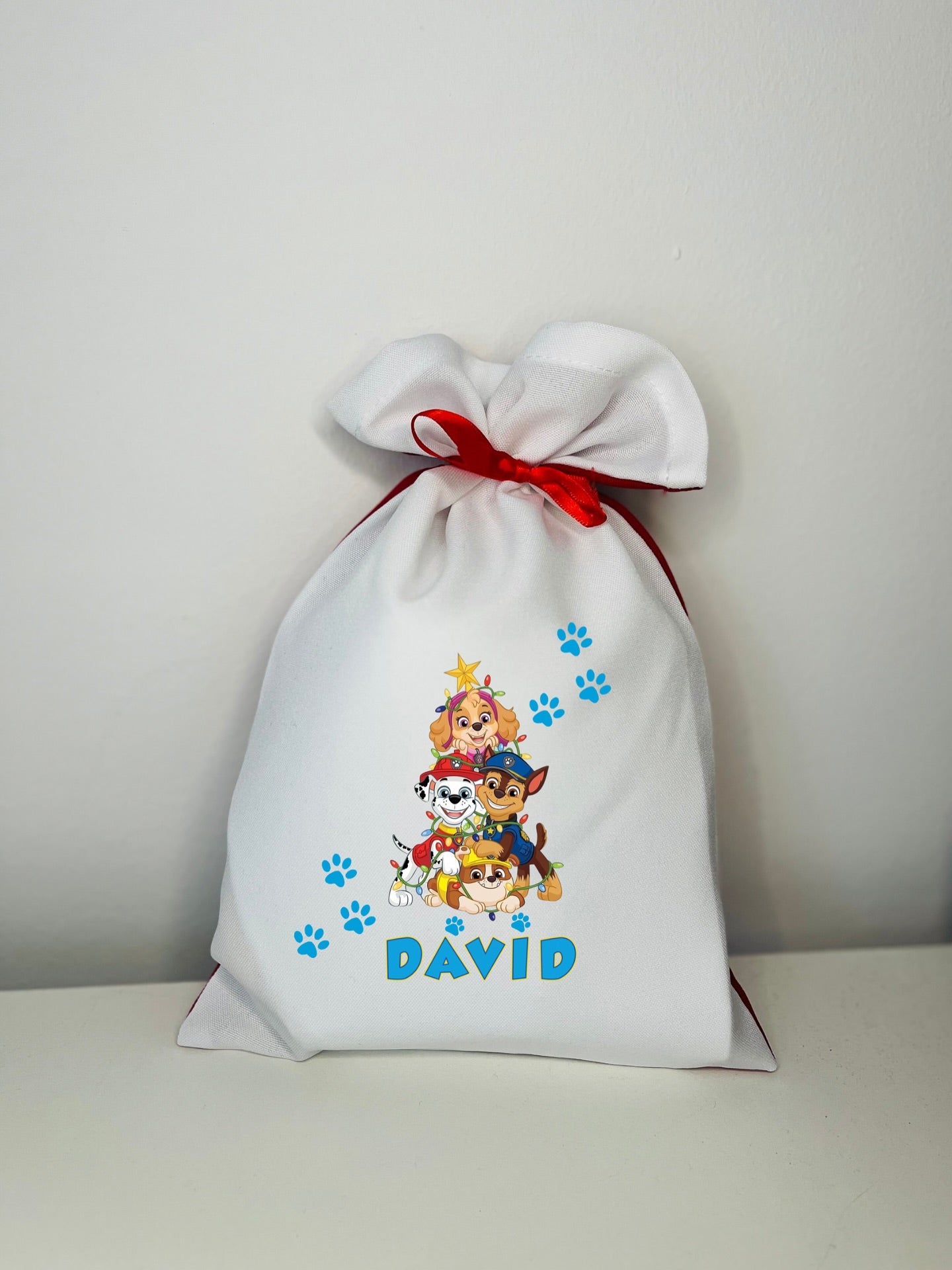 Egyedi névre szóló Mikulás zsák