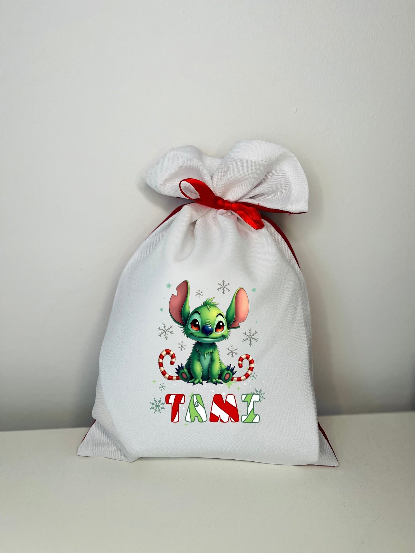 Egyedi névre szóló Mikulás zsák