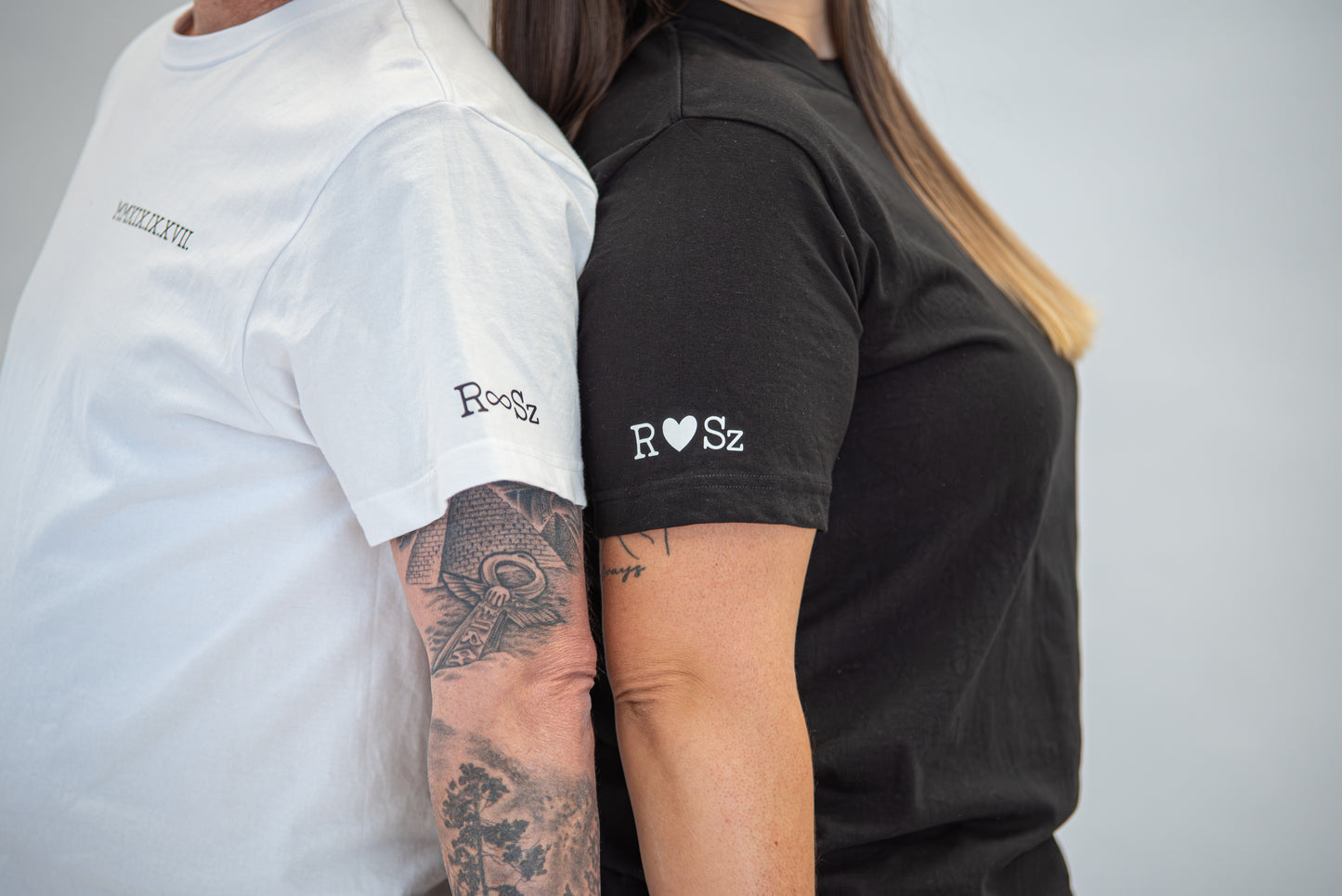 Római számos páros póló - monogrammal ❤️