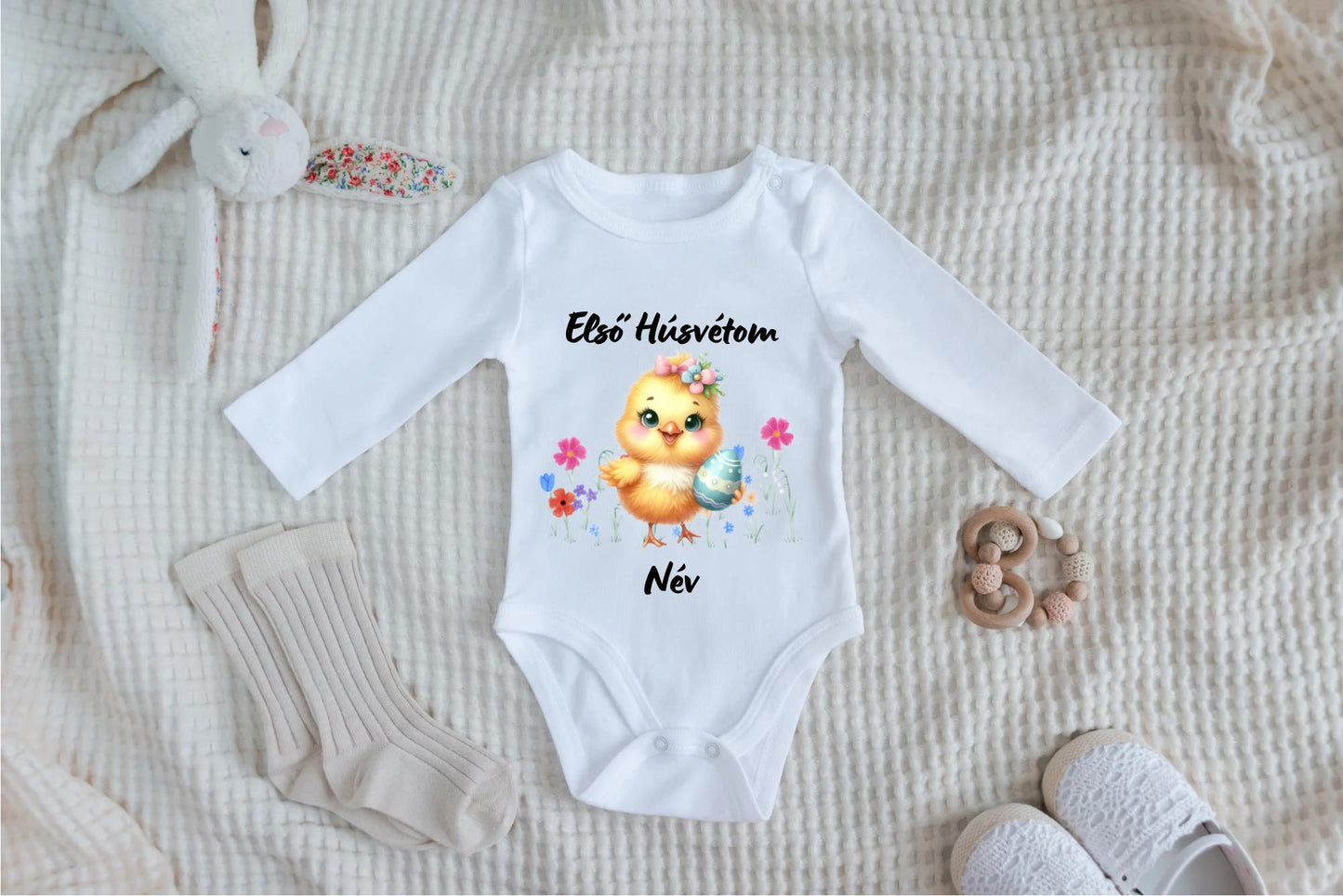 Névre szóló húsvéti baba body