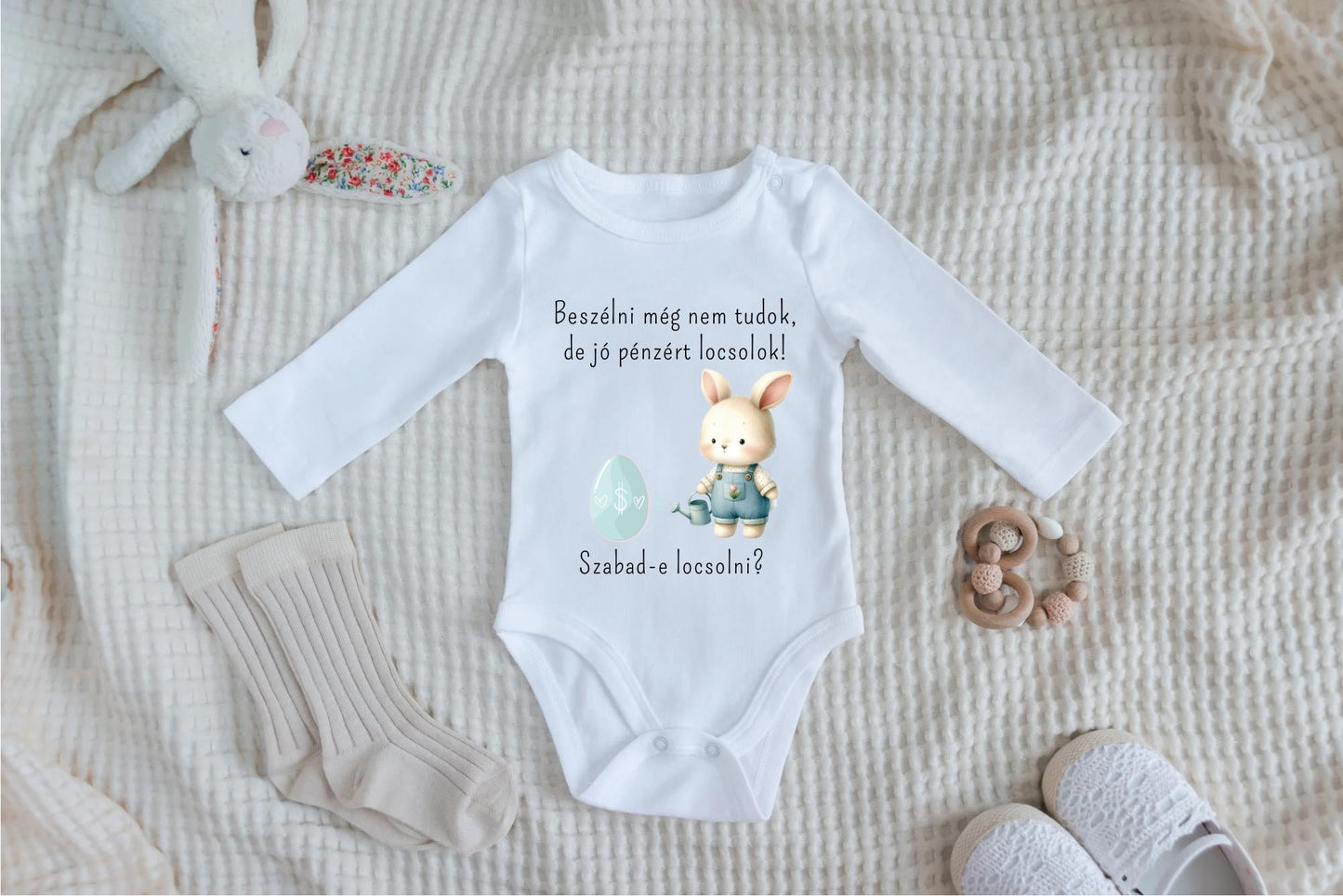 Névre szóló húsvéti baba body