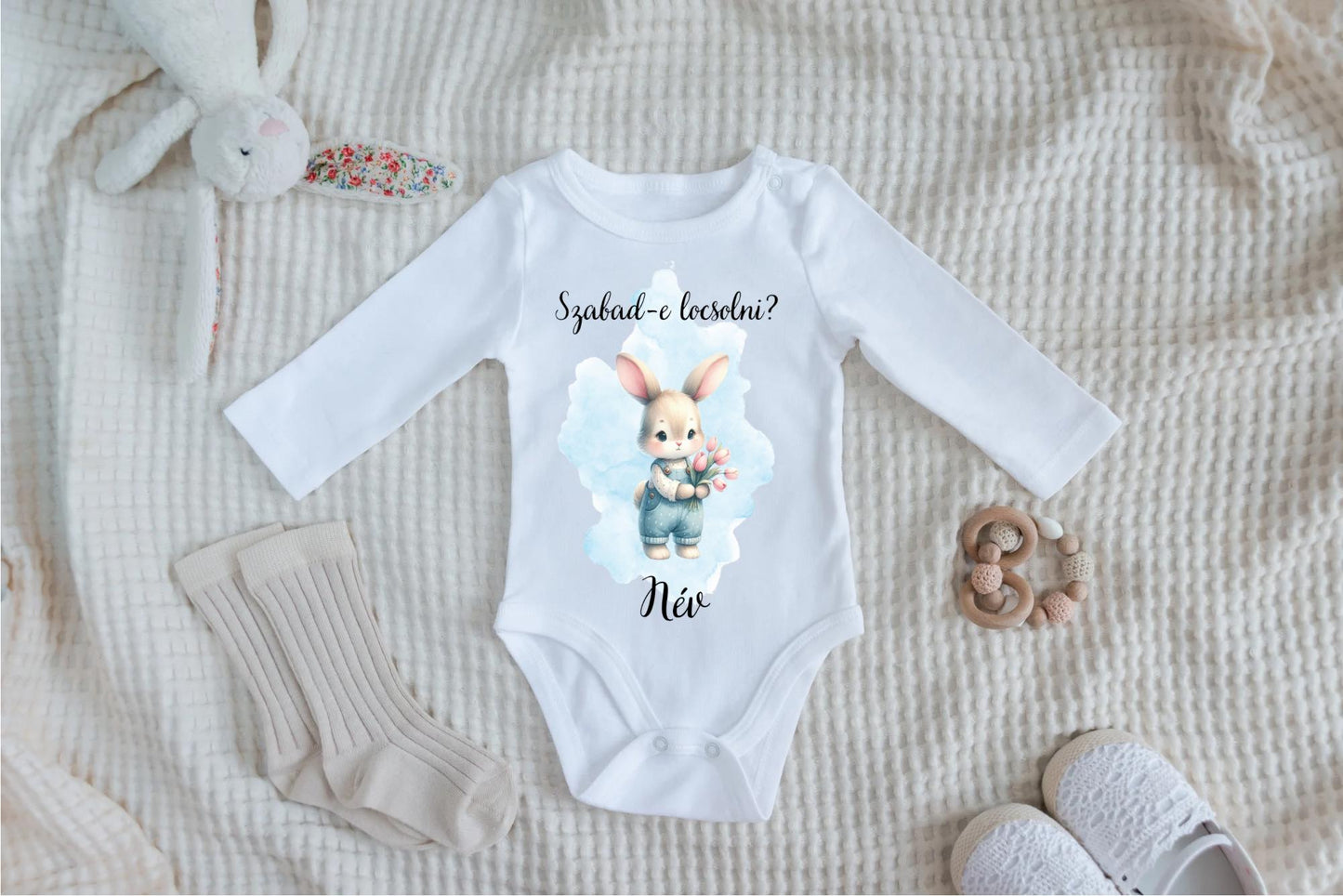 Névre szóló húsvéti baba body
