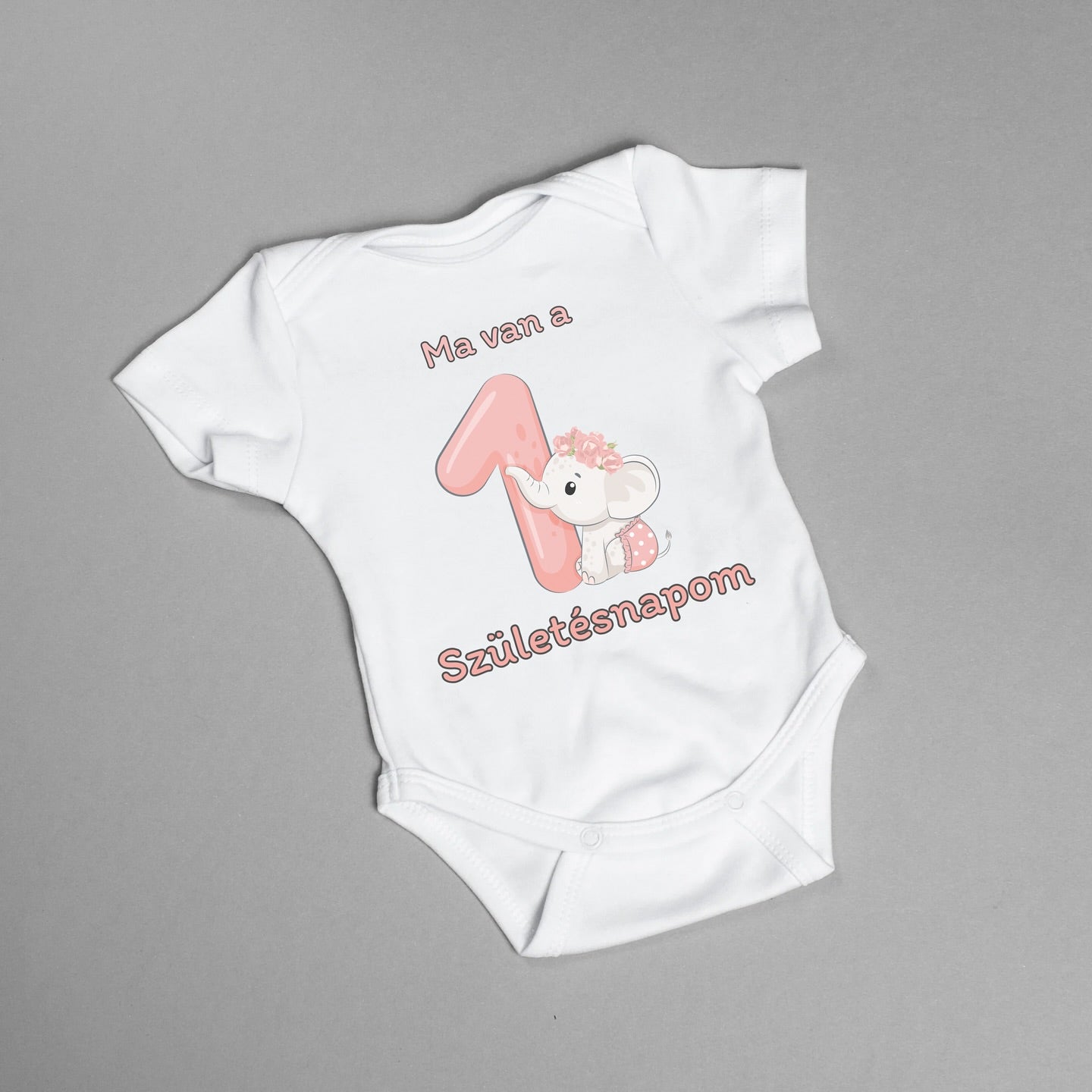 Névre szóló születésnapos baba body