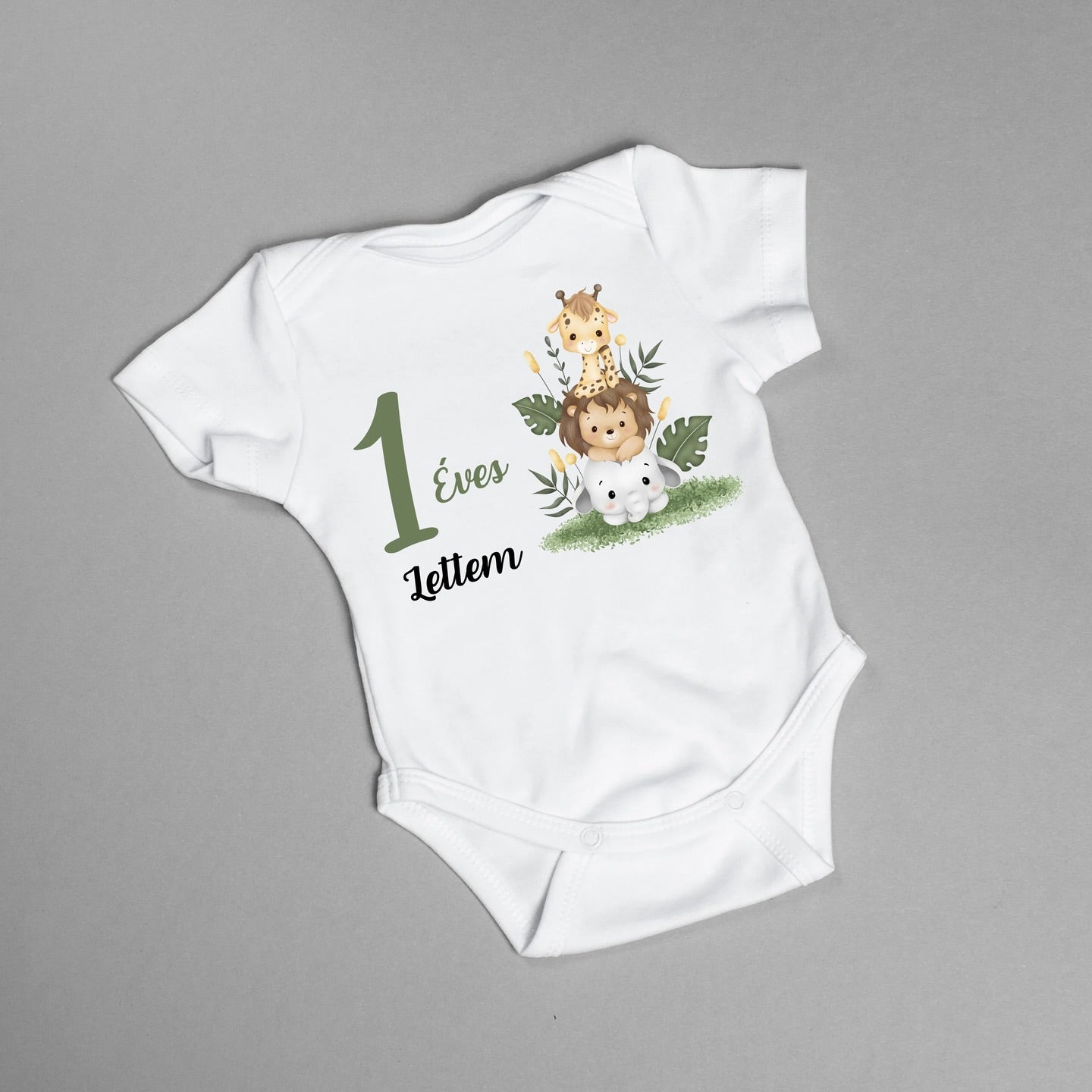 Névre szóló születésnapos baba body
