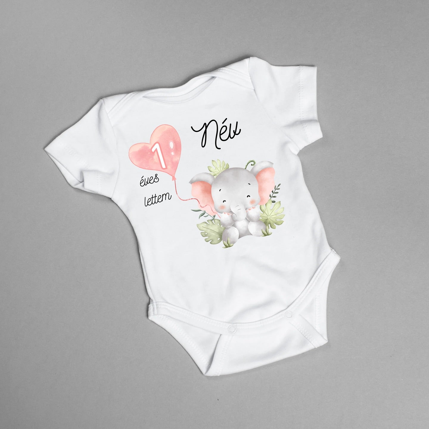 Névre szóló születésnapos baba body