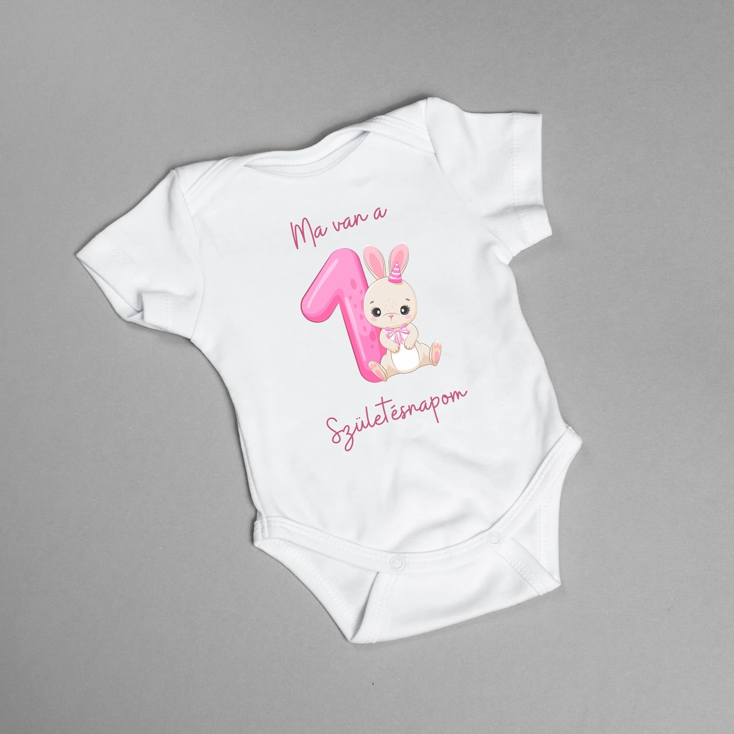 Névre szóló születésnapos baba body