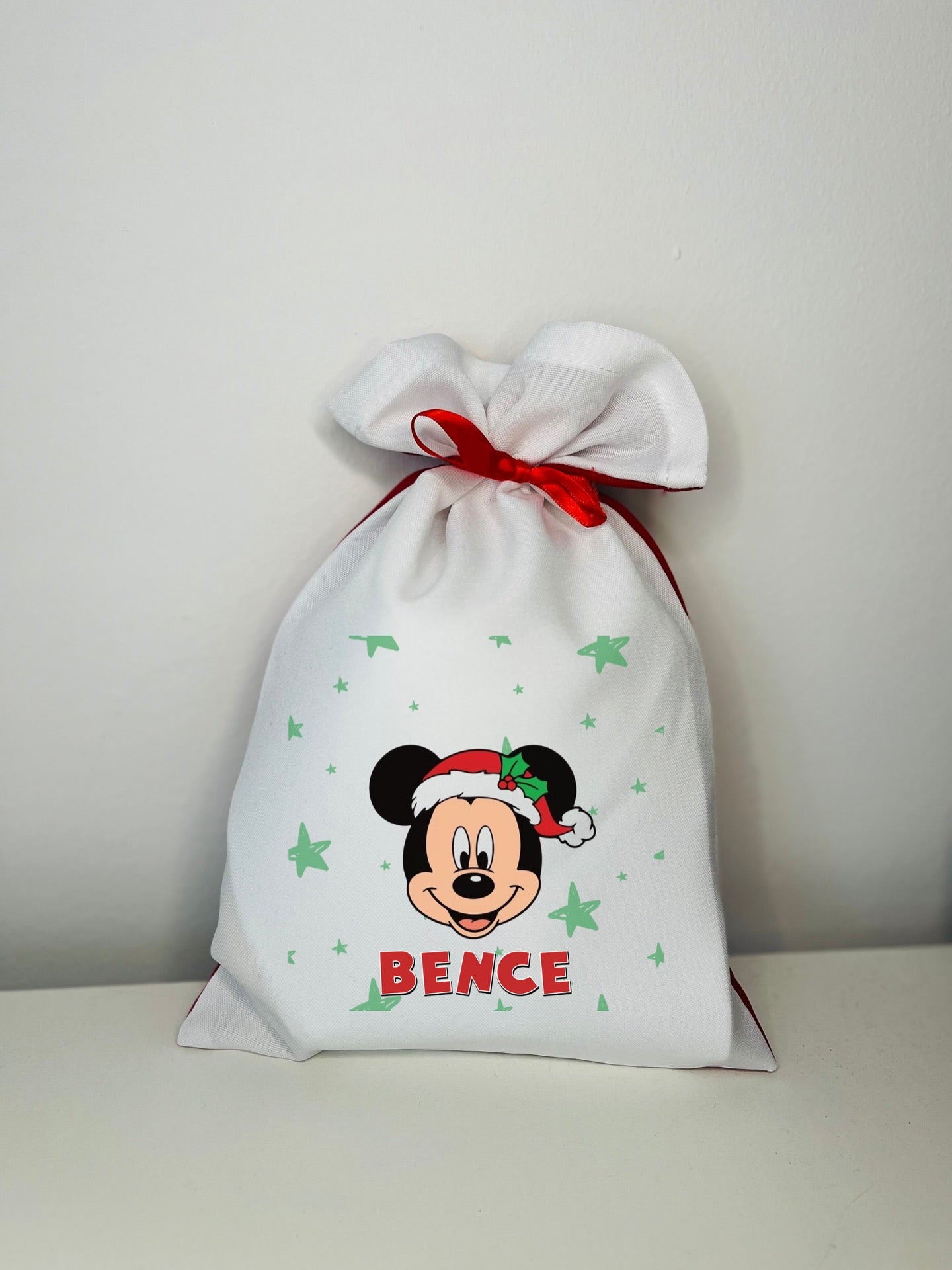 Egyedi névre szóló Mikulás zsák