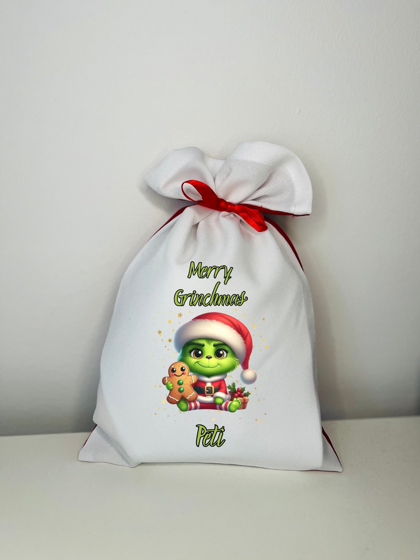 Egyedi névre szóló Mikulás zsák