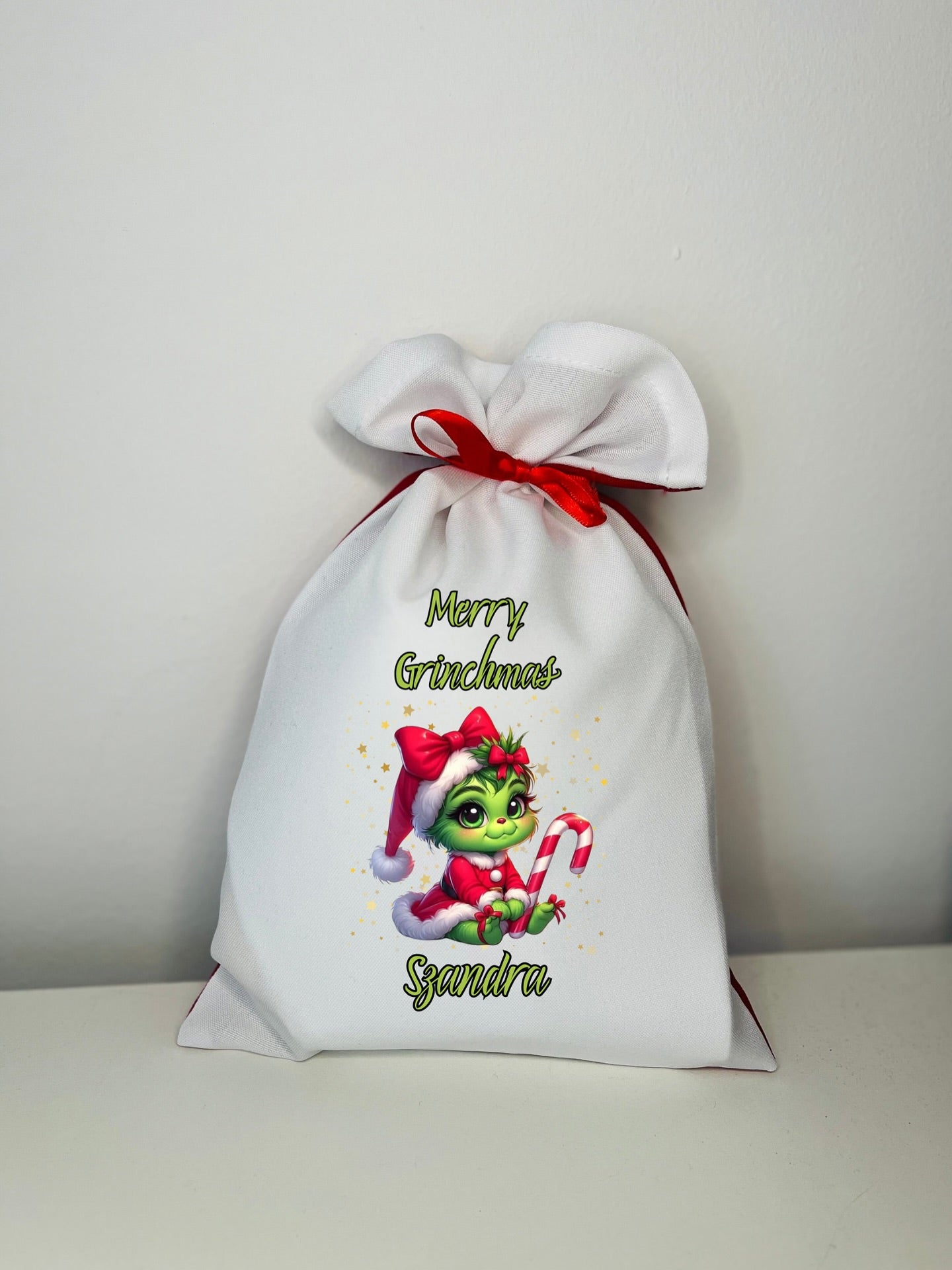 Egyedi névre szóló Mikulás zsák