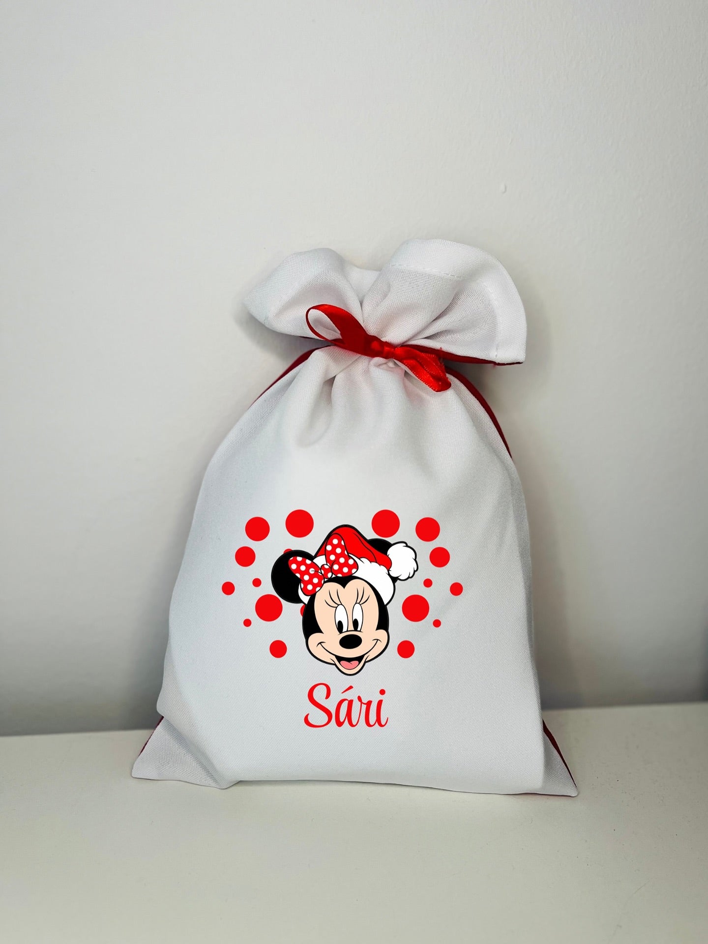 Egyedi névre szóló Mikulás zsák