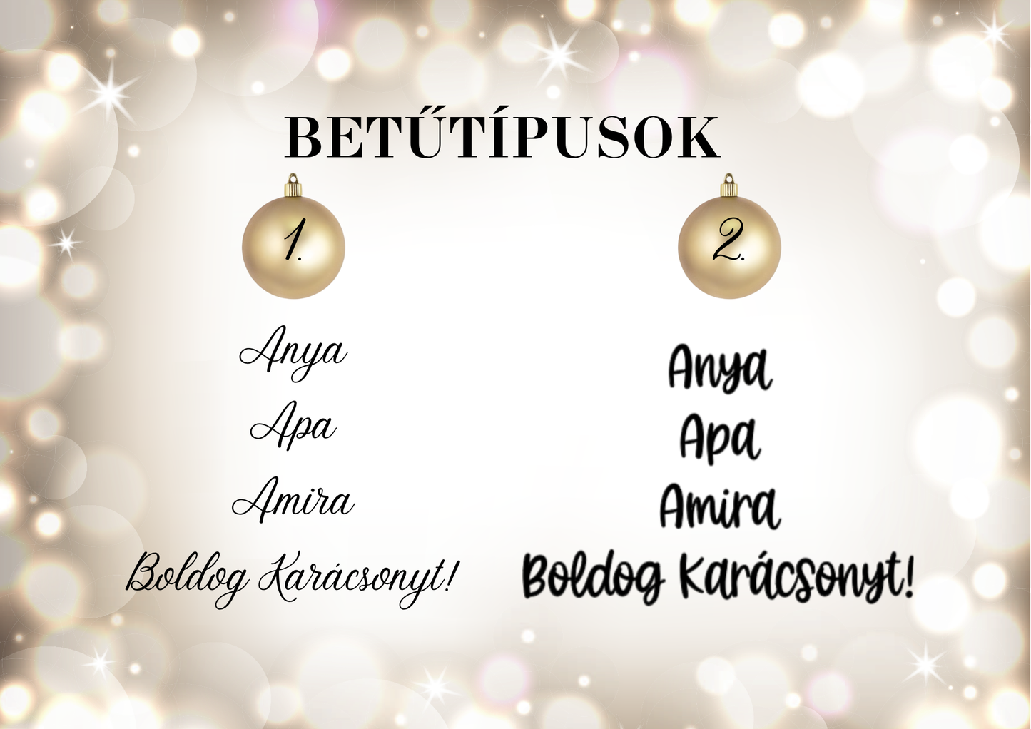 Egyedi feliratos karácsonyfagömb - Varázsgömb, tölthető dekorral