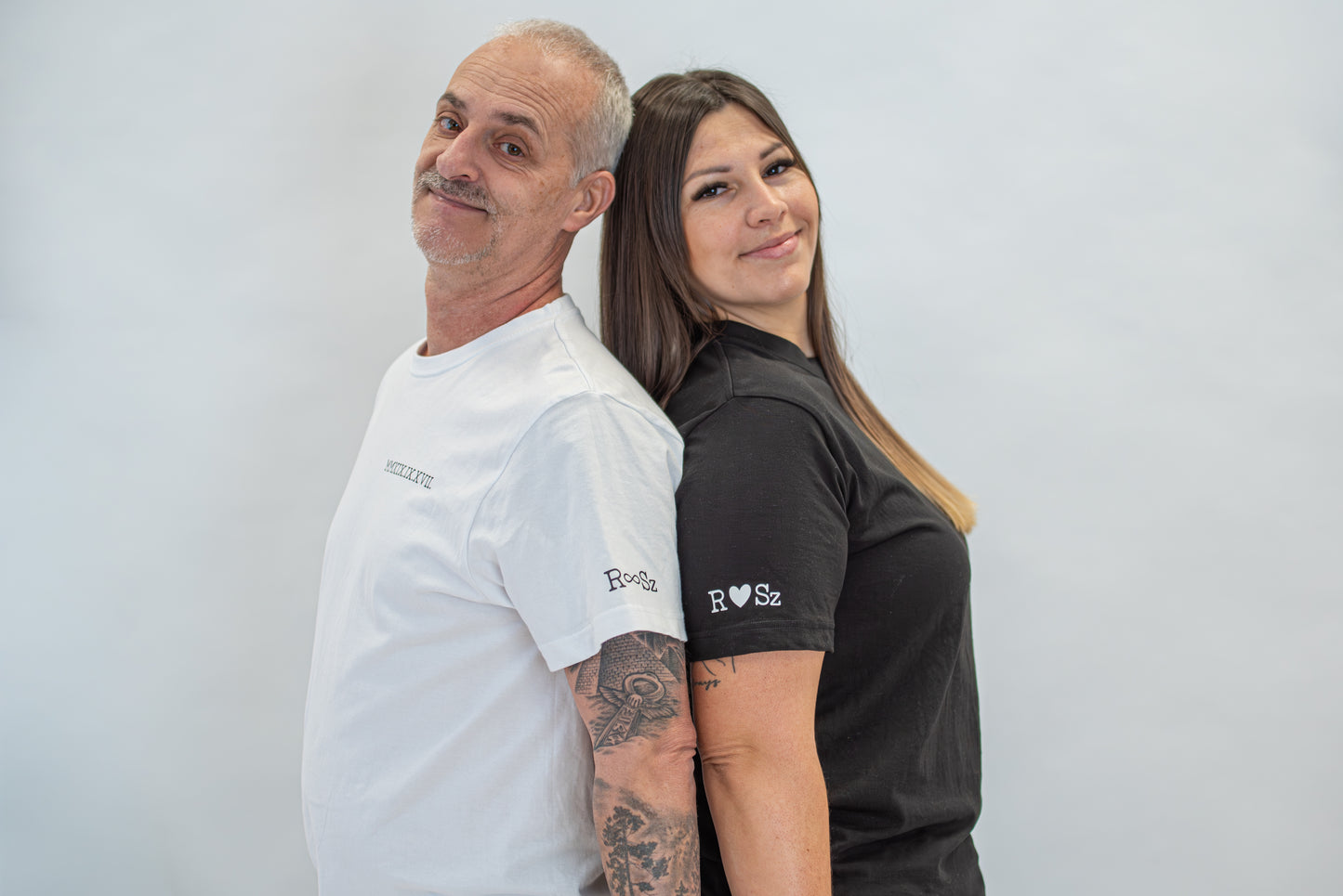 Római számos páros póló - monogrammal ❤️