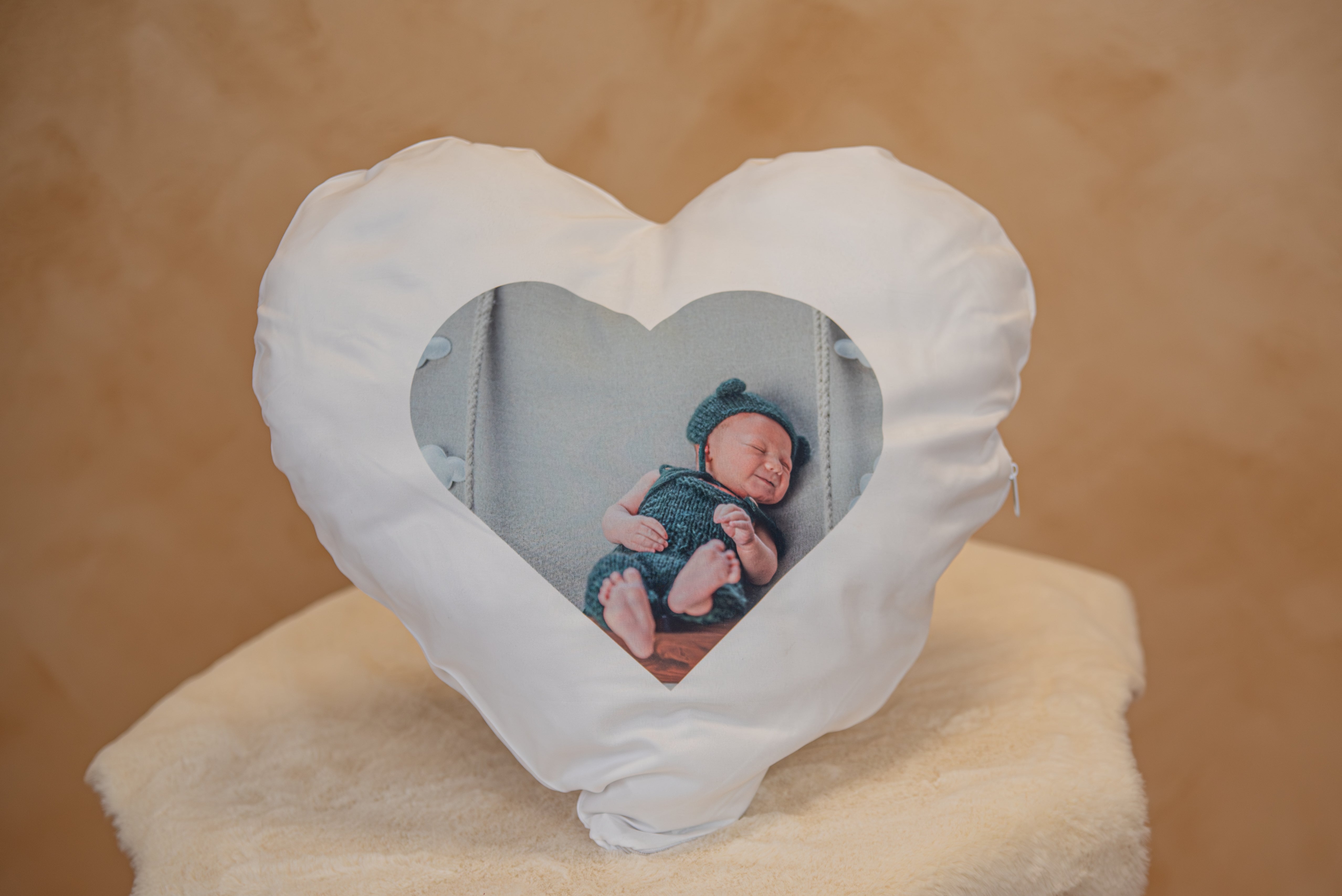 Fényképes párna négyzet vagy szív alakú