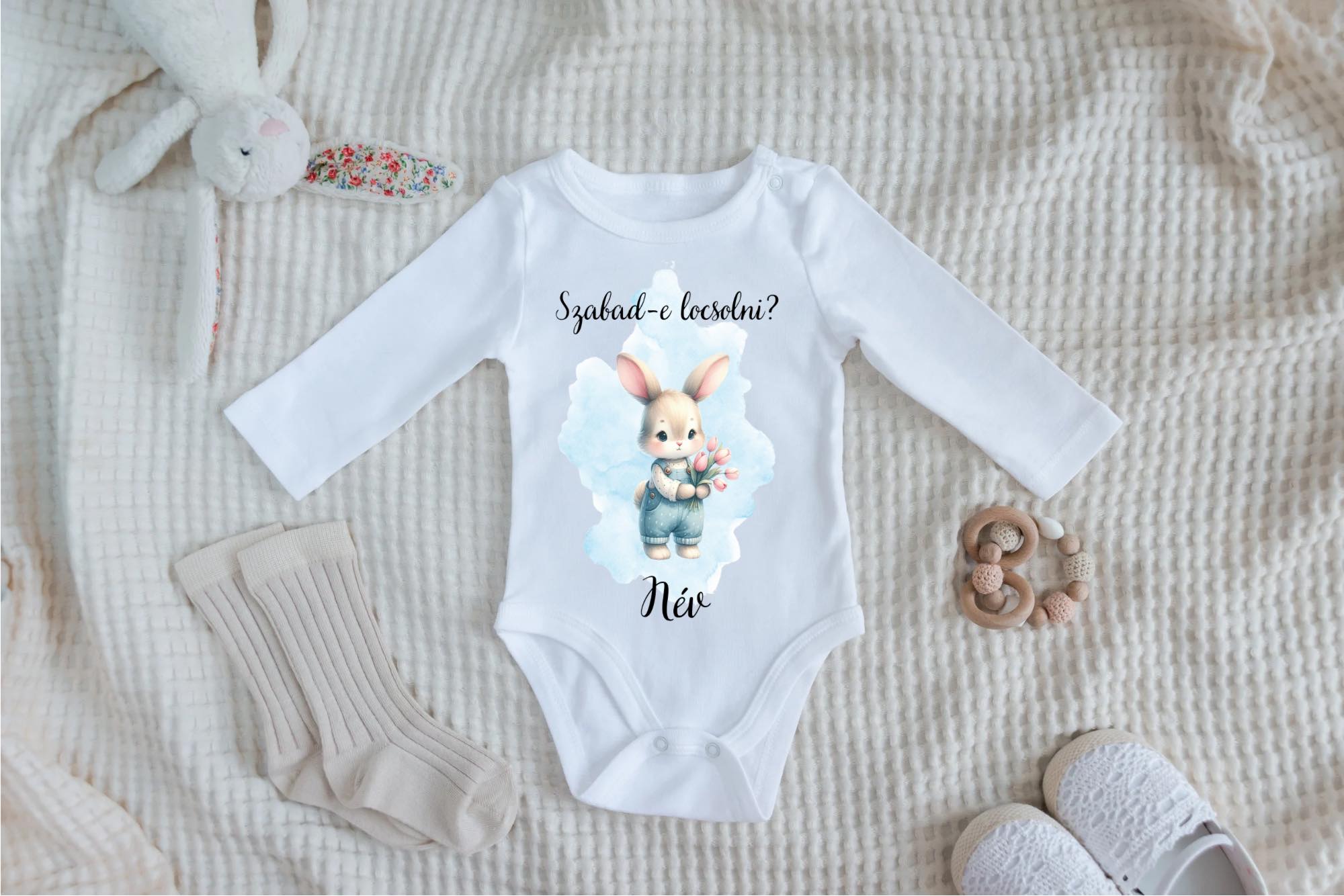 Névre szóló húsvéti baba body