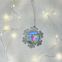 Fényképes hópehely - karácsonyfadísz