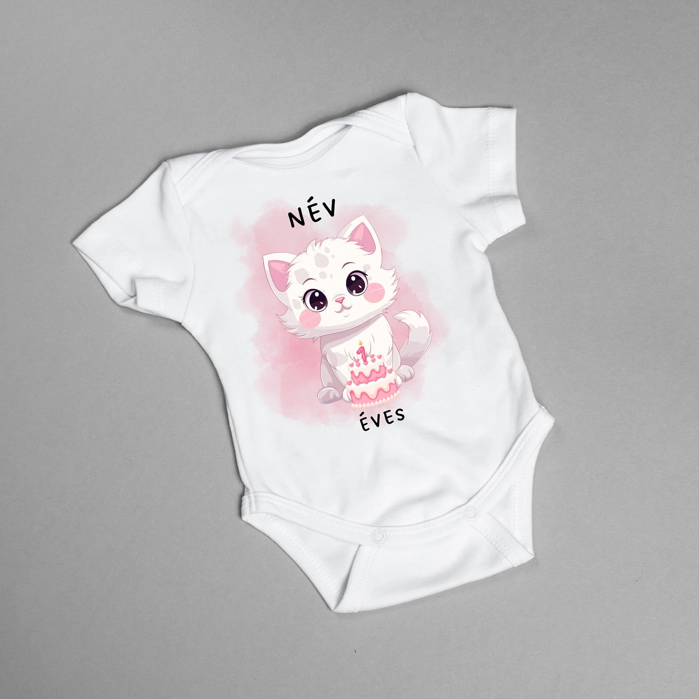 Névre szóló születésnapos baba body