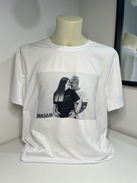 Fényképes-szöveges uniszex póló