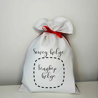 Egyedi fényképes és szöveges Mikulás zsák