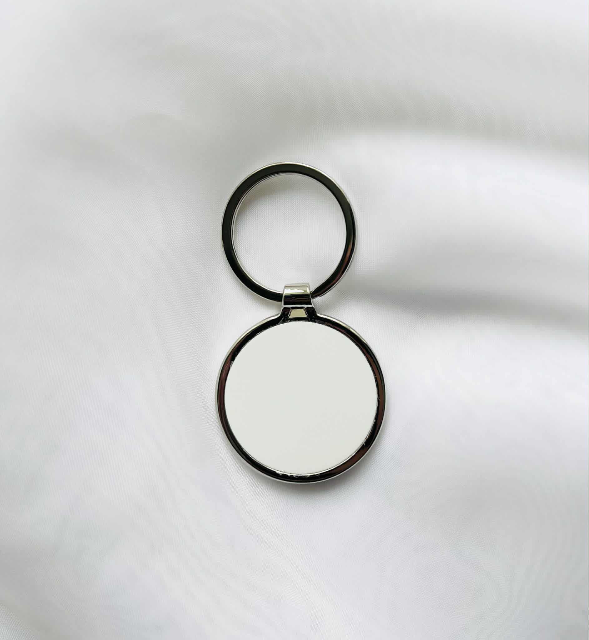 Egyedi fényképes kör alakú kulcstartó