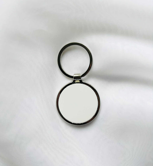 Egyedi fényképes kör alakú kulcstartó